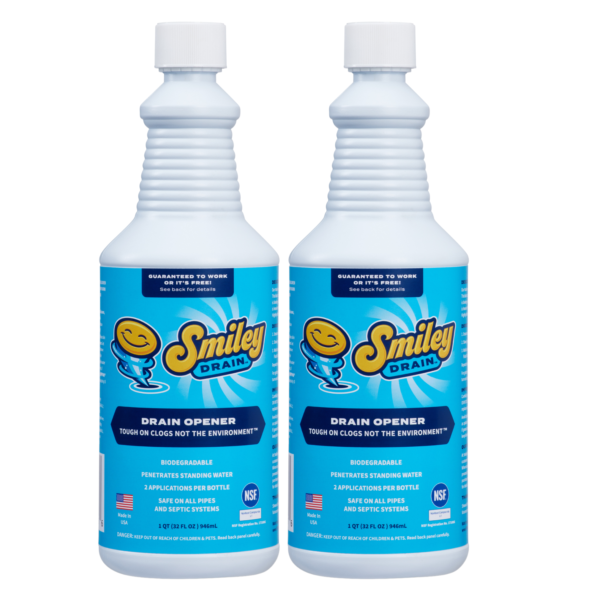 2- Pack Smiley Drain Advanced  Eco Friendly Drain Cleaner Solution